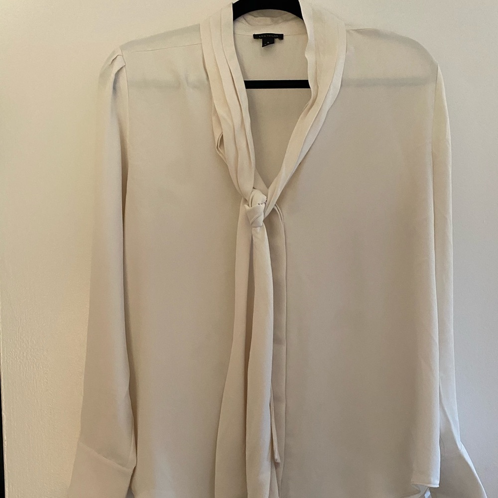 Ann Taylor Pussy Bow Top